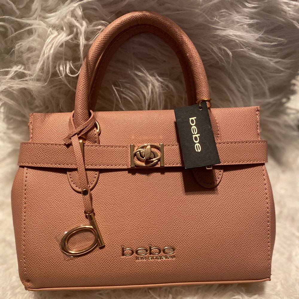 BEBE Evie Small Satchel Blush